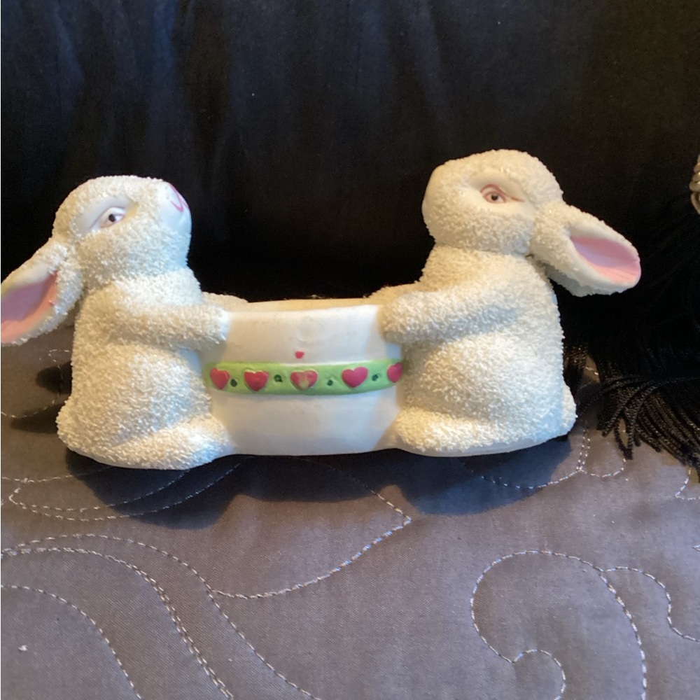 Vintage World Baazar  bunny rabbit egg holder cup, Easter